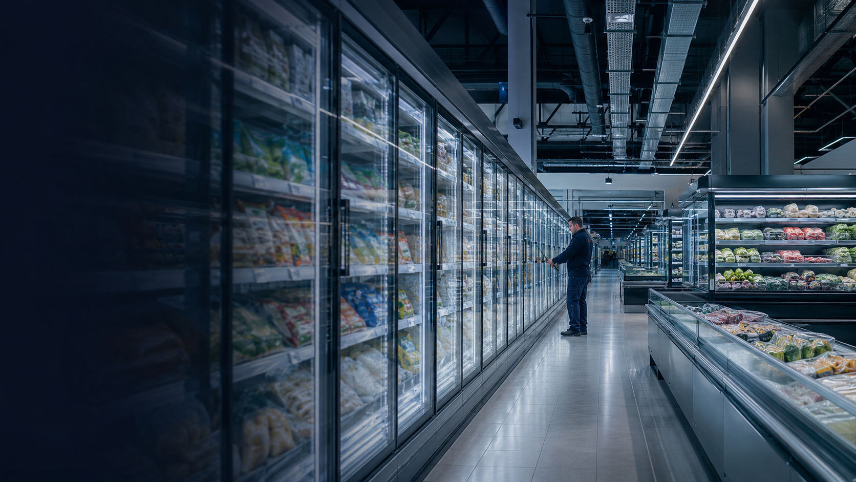 Rashladne vitrine u Delhaize supermarketu