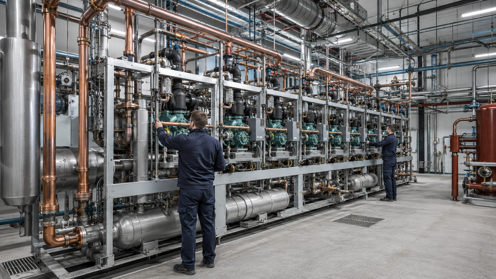 Velika mašinska sala CO2 sistema za hipermarket format