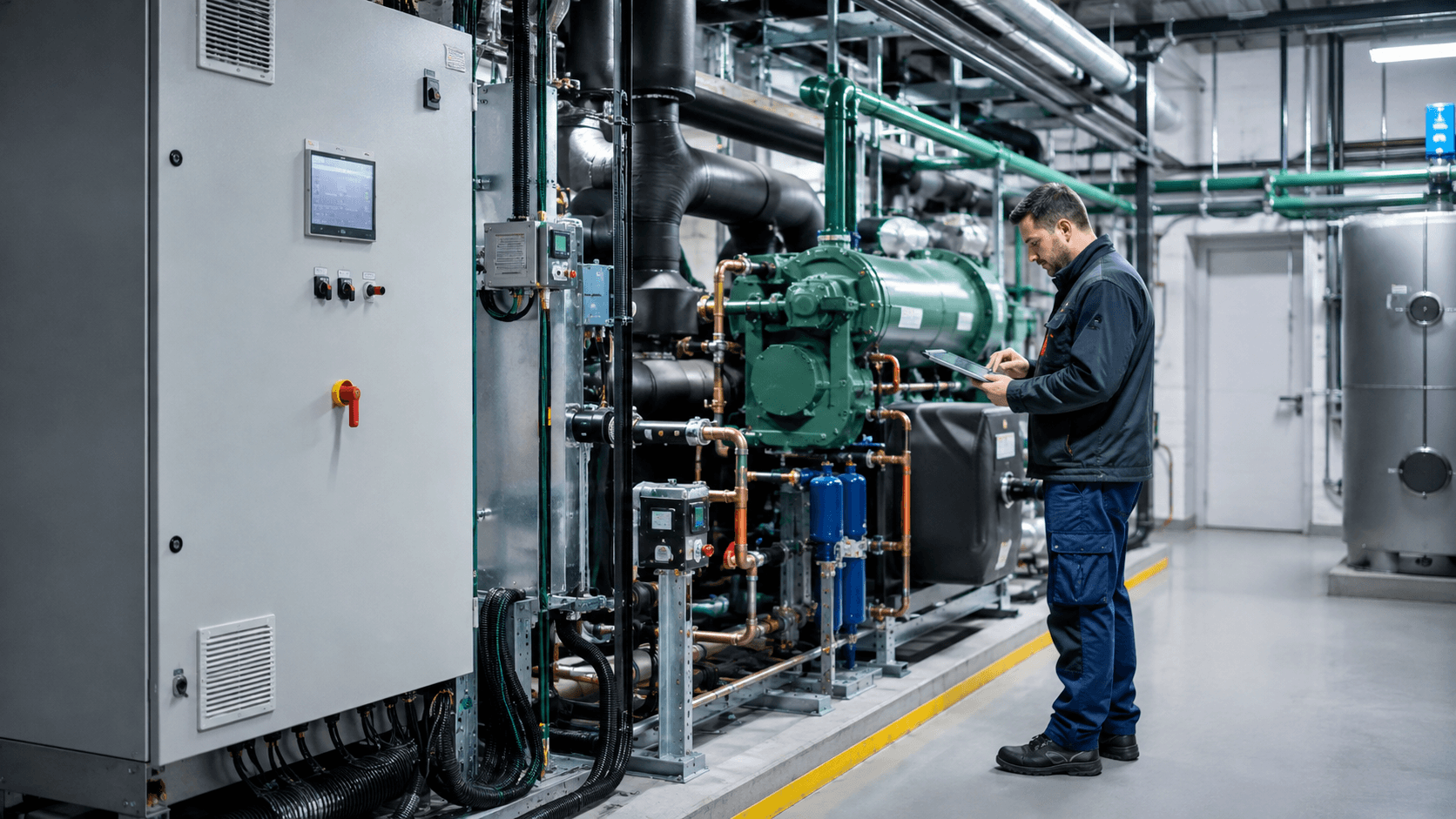 Mašinska sala sa CO2 kompresorskim setom