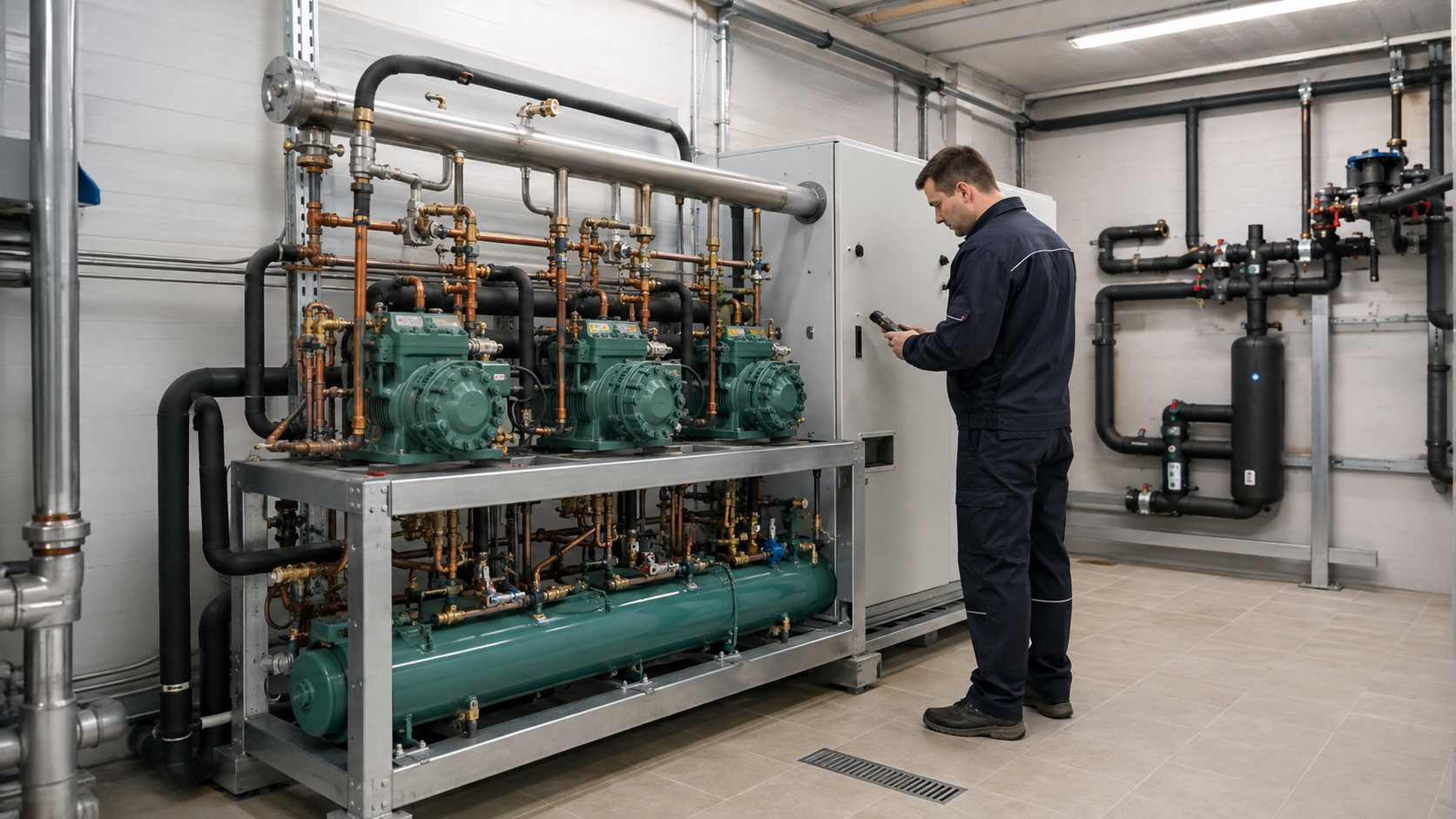 Kompaktna mašinska sala CO2 sistema za diskont format