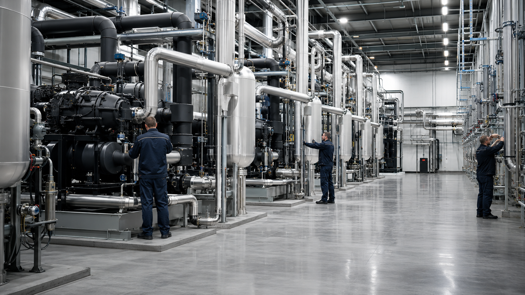Mašinska sala sa kaskadnim CO2/amonijak kompresorskim setom